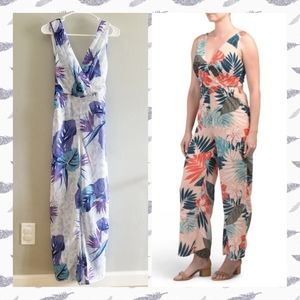 Japna Palm Leaf Jumpsuit with Tie Back